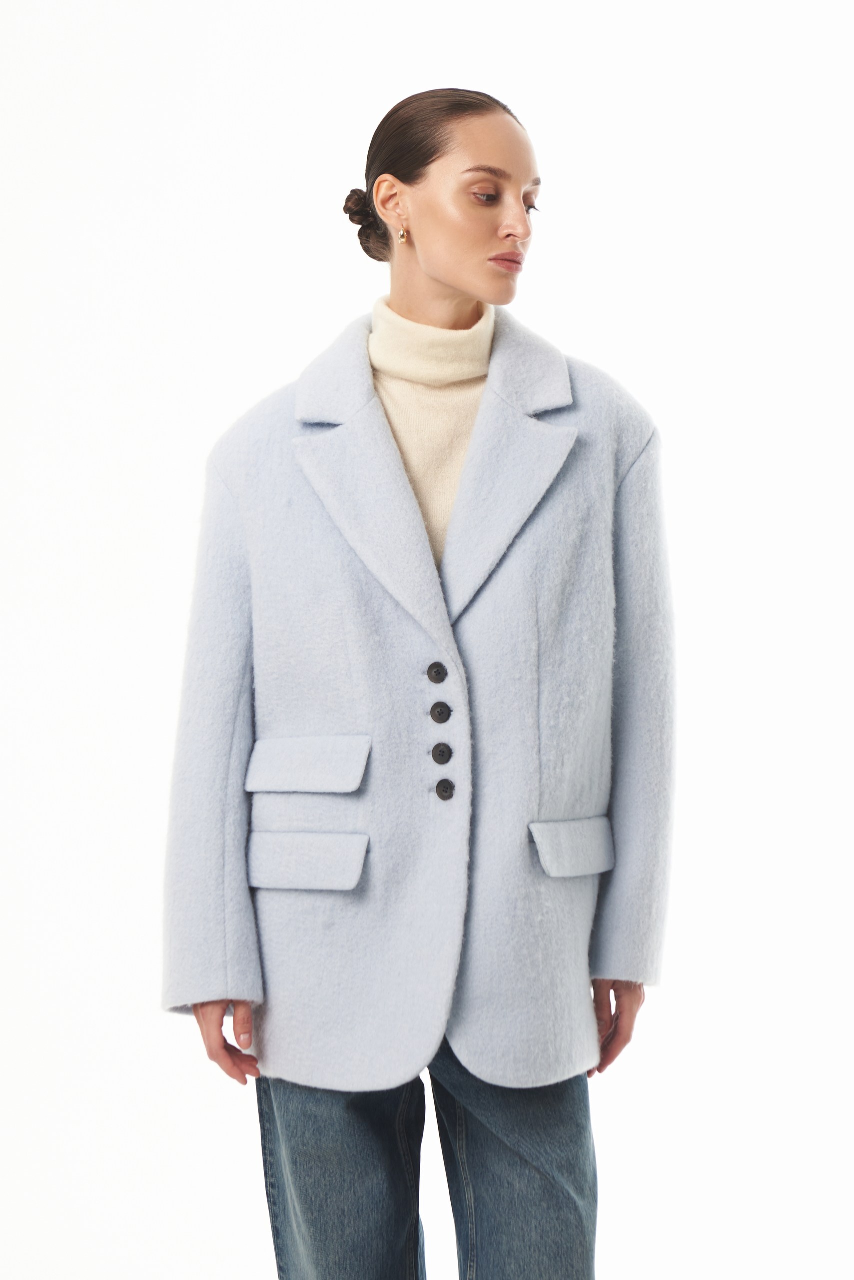 Пальто "Hug you" (Пальто "Hug you" (ONESIZE, НЕБЕСНЫЙ))