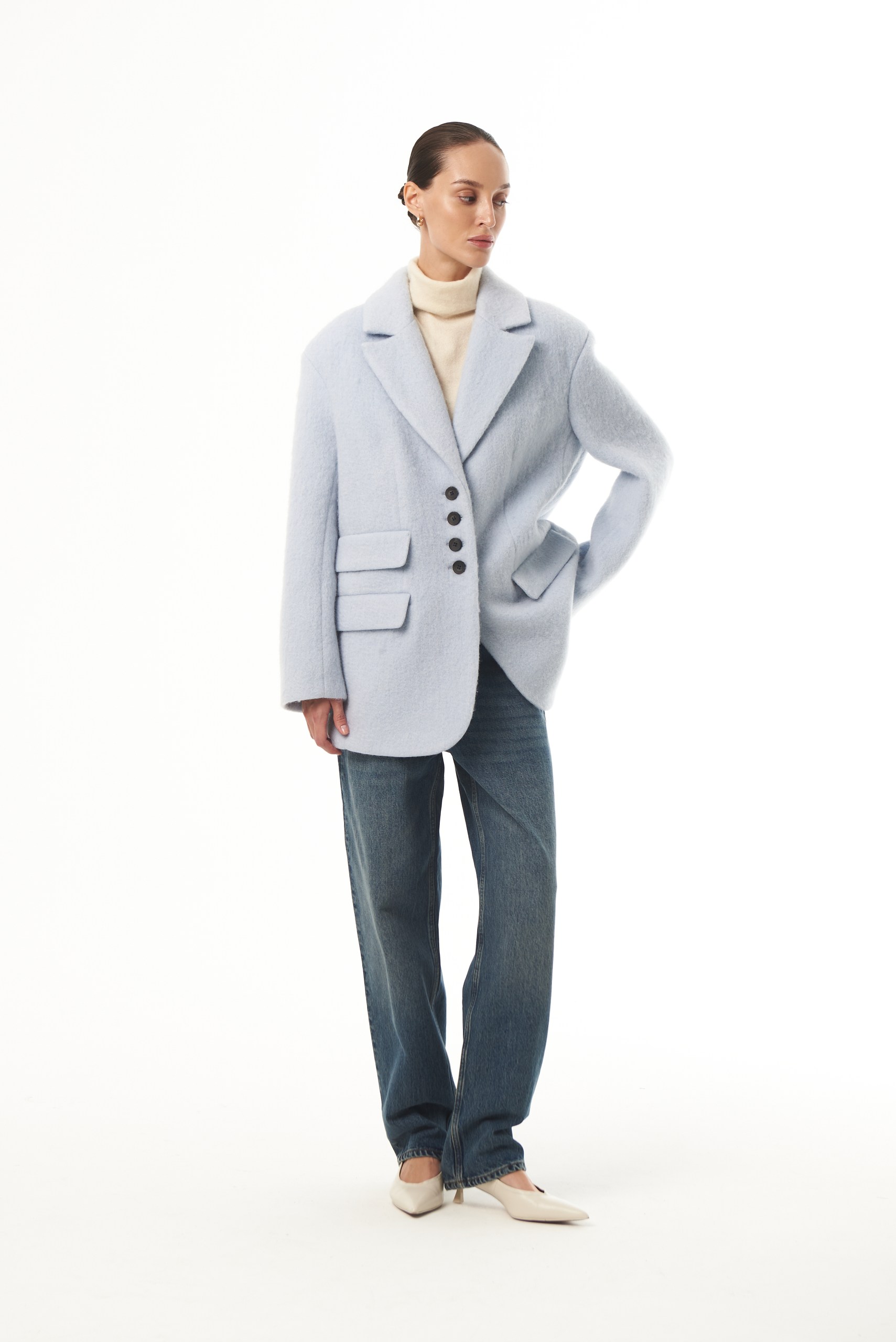 Пальто "Hug you" (Пальто "Hug you" (ONESIZE, НЕБЕСНЫЙ))