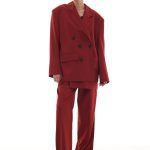 Жакет "Deep Red" - БОРДОВЫЙ, OVERSIZE