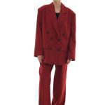 Жакет "Deep Red" - БОРДОВЫЙ, OVERSIZE