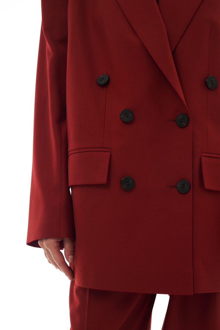 Жакет "Deep Red" - БОРДОВЫЙ, OVERSIZE