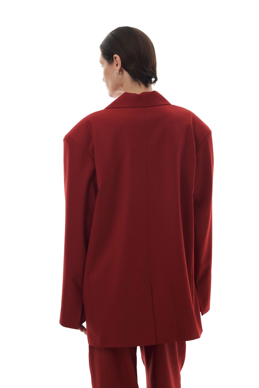 Жакет "Deep Red" - БОРДОВЫЙ, OVERSIZE