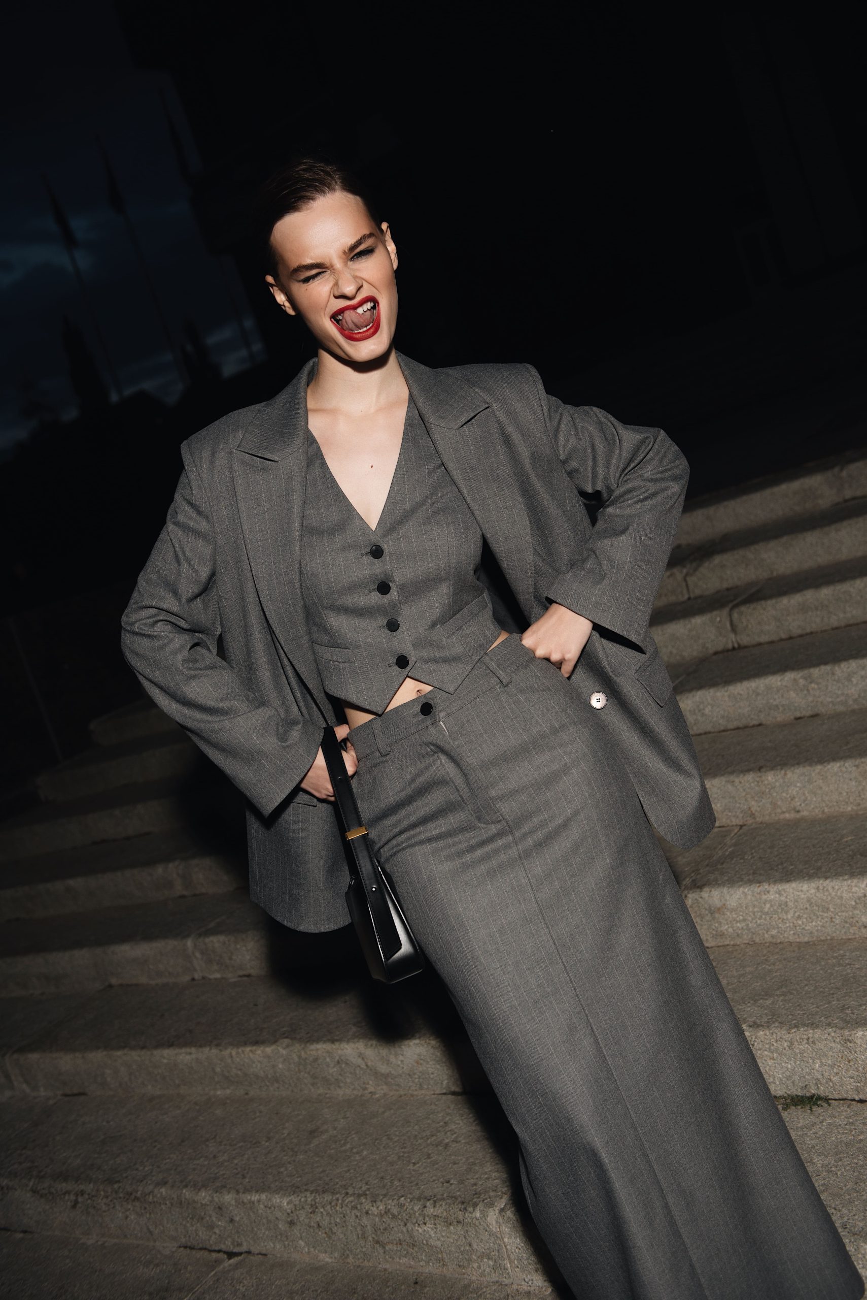 Юбка "Gray Striped"