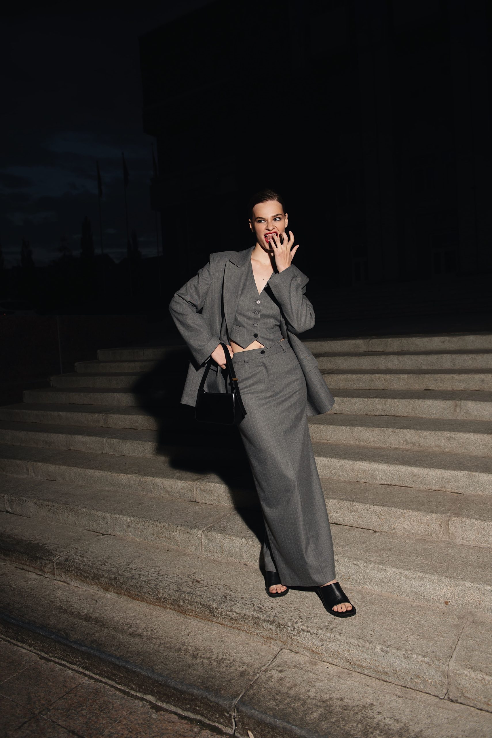 Юбка "Gray Striped"