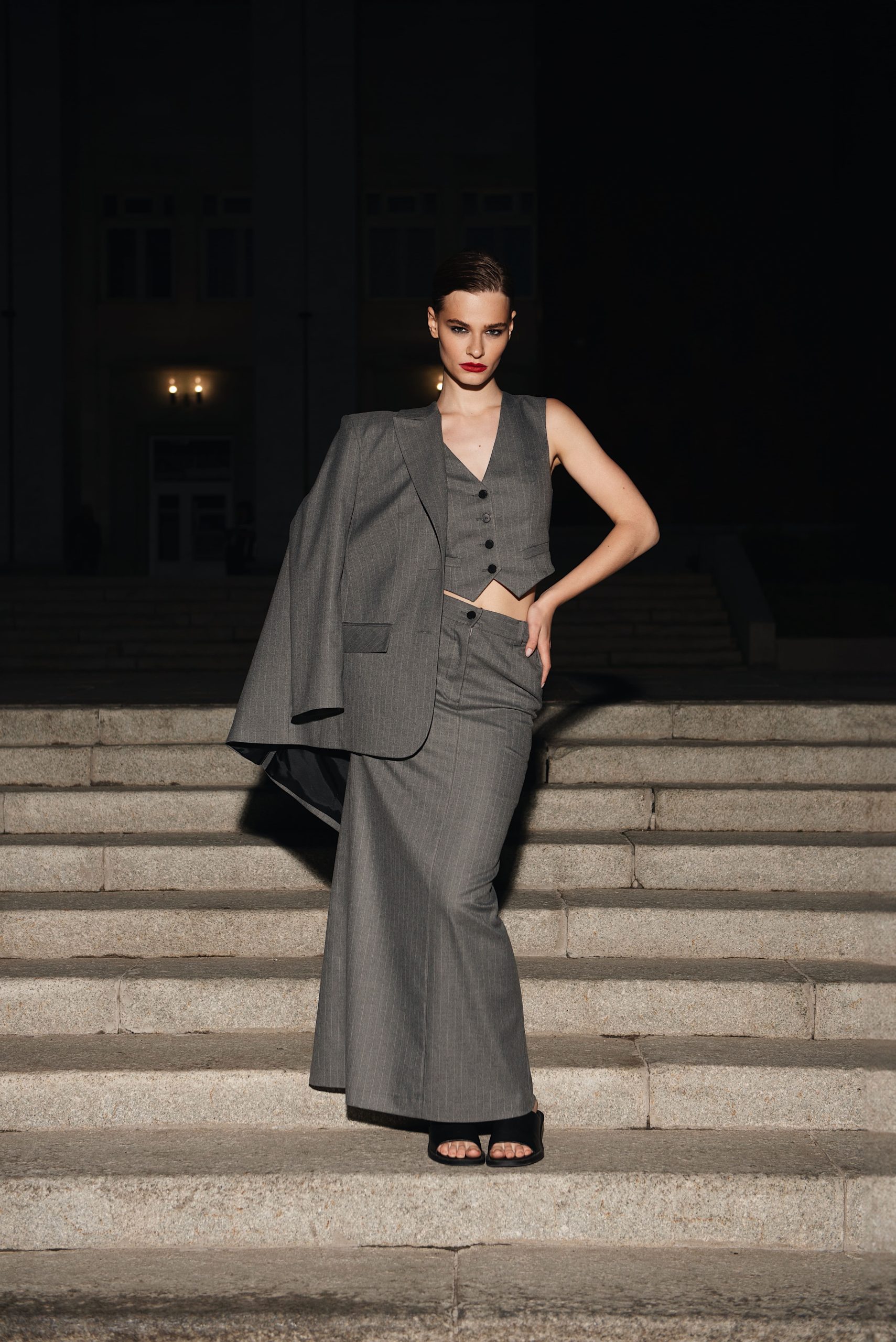 Юбка "Gray Striped"